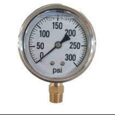 300 PSI Pressure Gauge - Liquid Filled