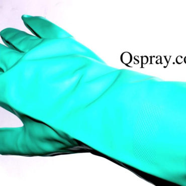 Green Nitrile Safety Gloves