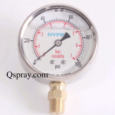 Hypro 2540-0010 - 100 PSI Liquid-Filled Pressure Gauge