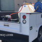 Utility bed sprayer with dual reels